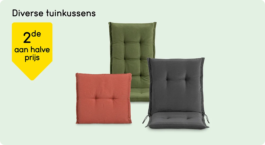 Diverse tuinkussens 2e halve prijs*