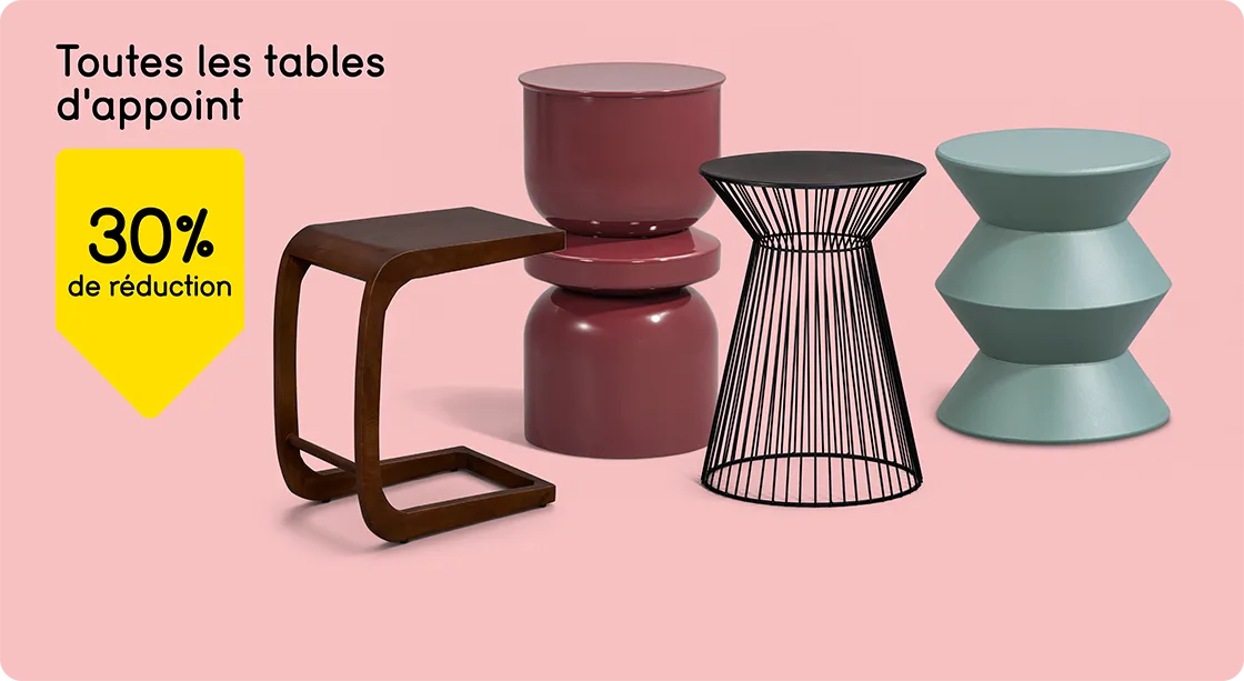 Toutes les tables d’appoint 30% de réduction