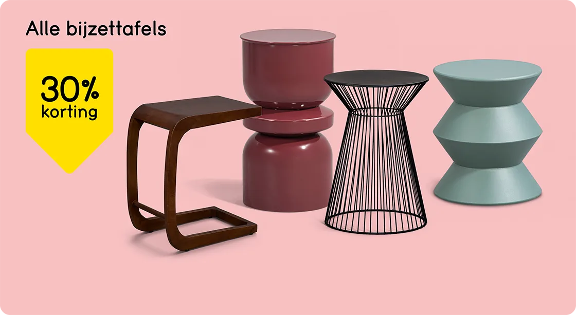 Alle bijzettafels 30% korting