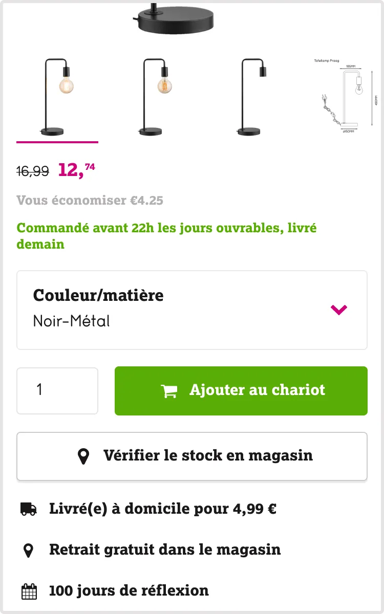 Bannière stock en magasin étape 1