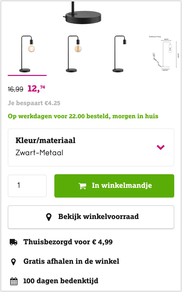 Banner winkelvoorraad stap 1