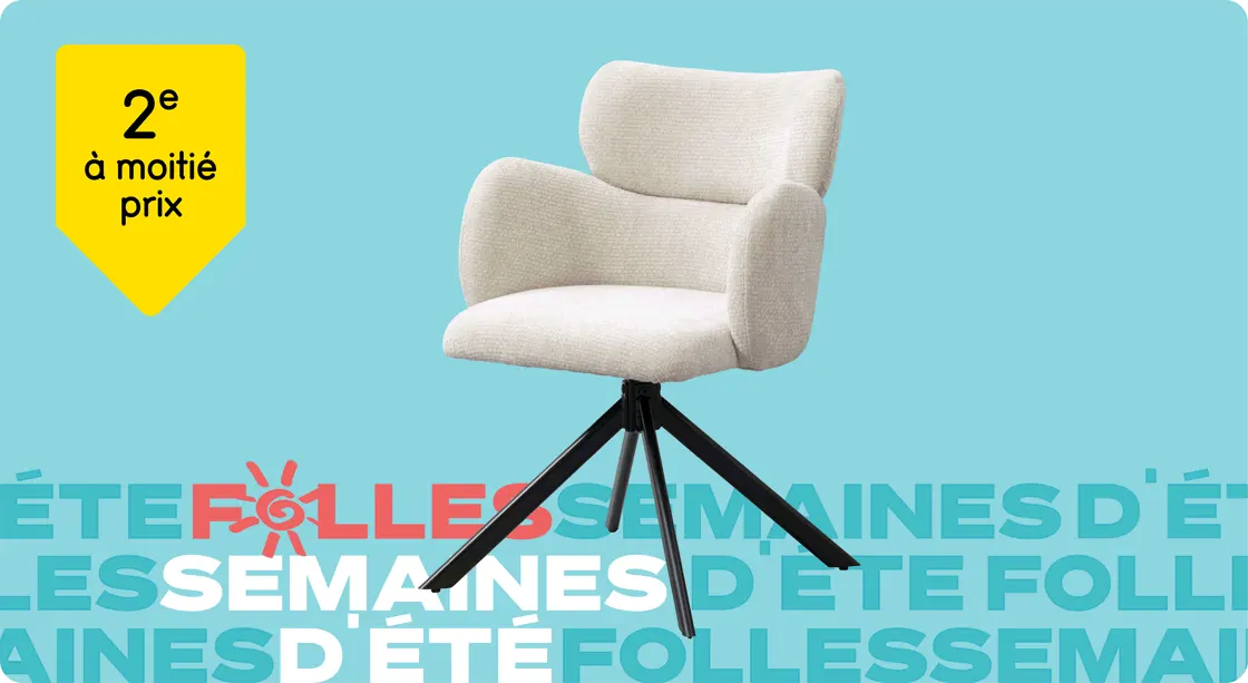 Toutes les chaises de salle à manger et tous les tabourets de bar 2e à moitié prix