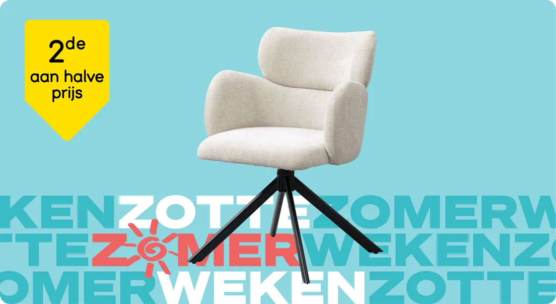 Alle eetkamerstoelen en barkrukken 2e aan halve prijs