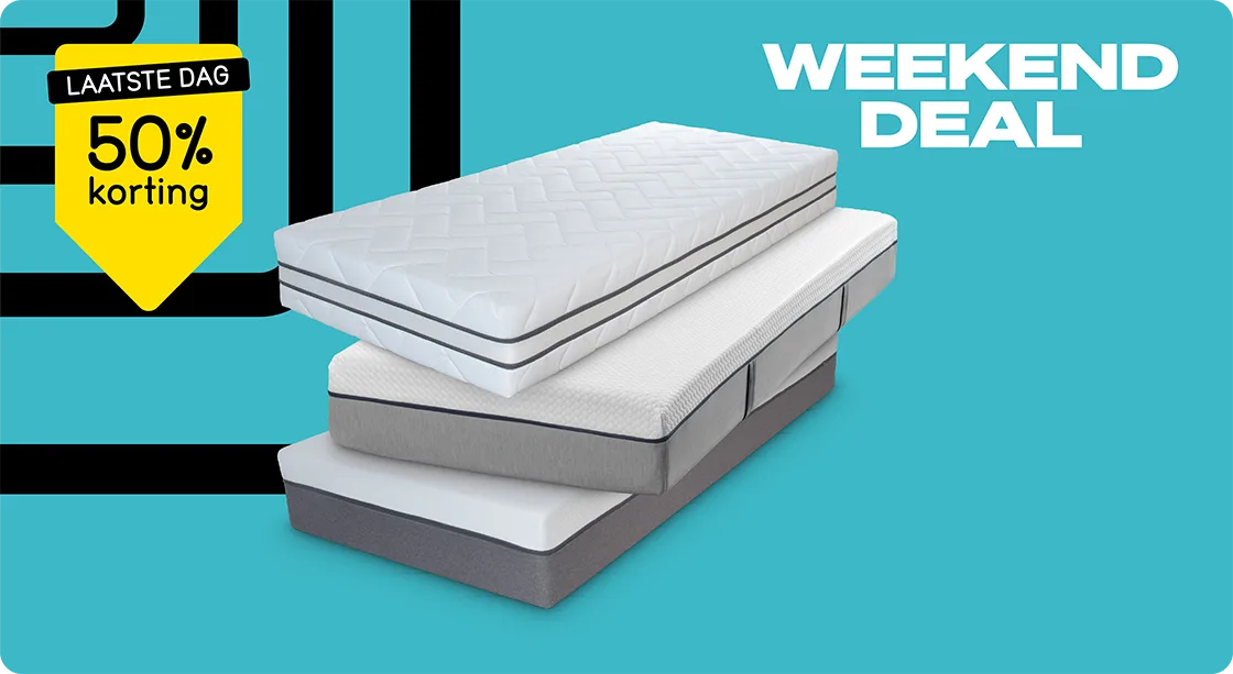 Black Friday Weekenddeal - Alle matrassen Sven, Lars en Mats 50% korting