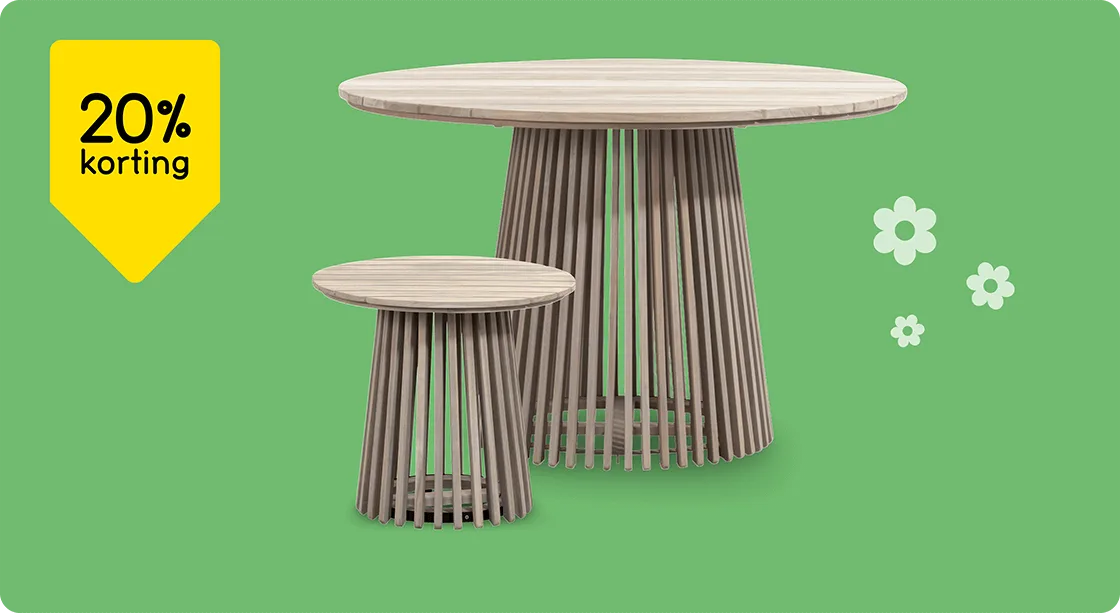 Tuintafel en bijzettafel Saone 20% korting