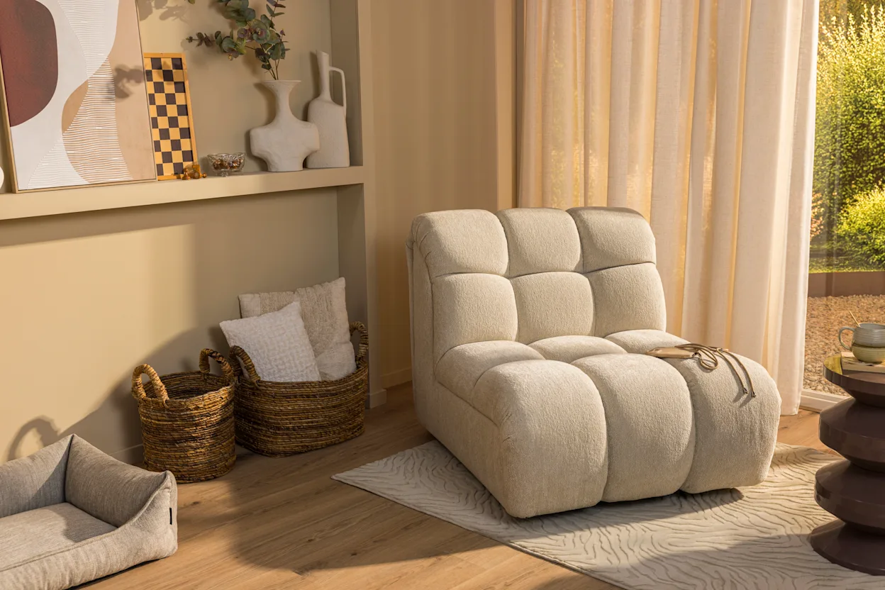 Trendkleur in meubels: banken, bedden, fauteuils 