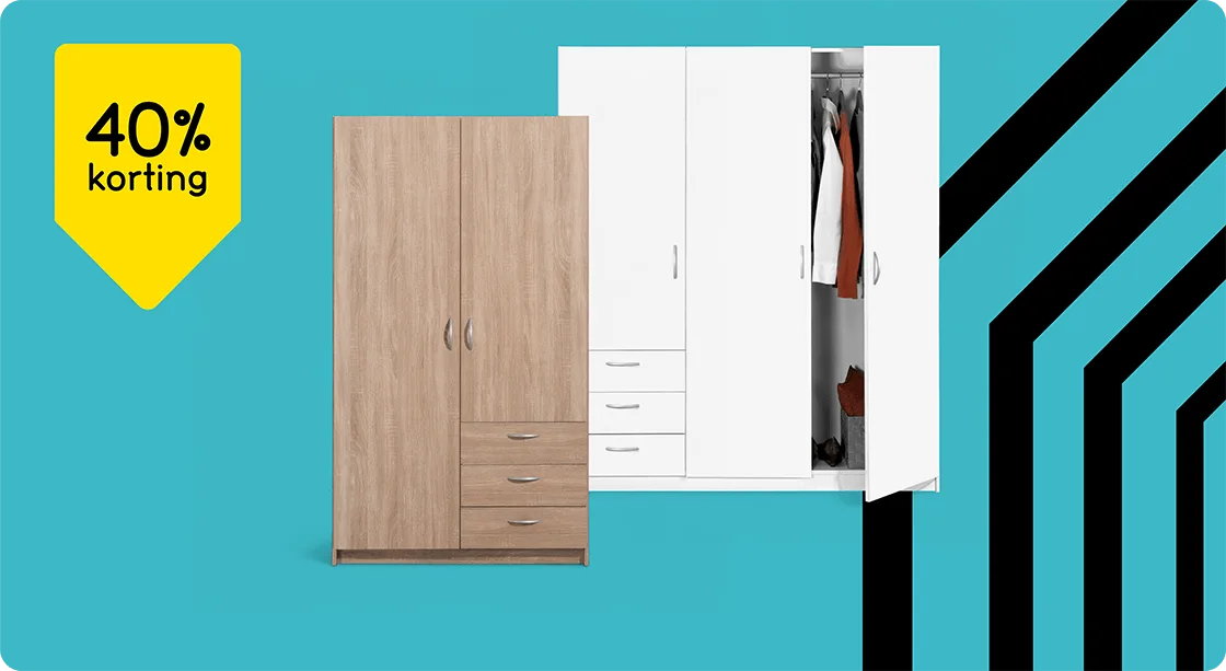 Alle kledingkasten Varia 40% korting
