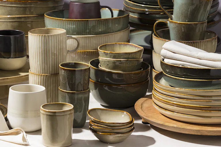 Aardewerk servies
