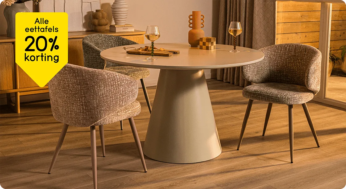 Alle eettafels 20% korting