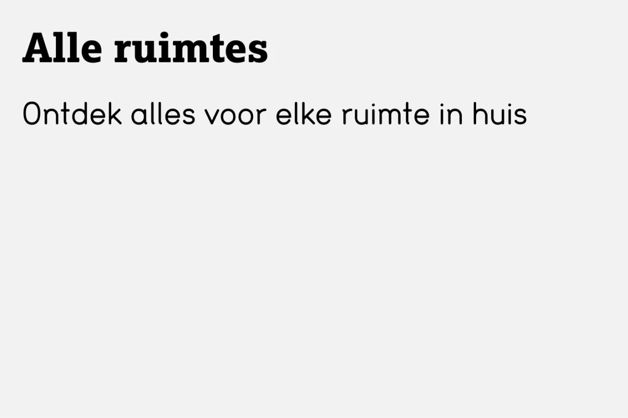 Alle ruimtes vanaf homepage