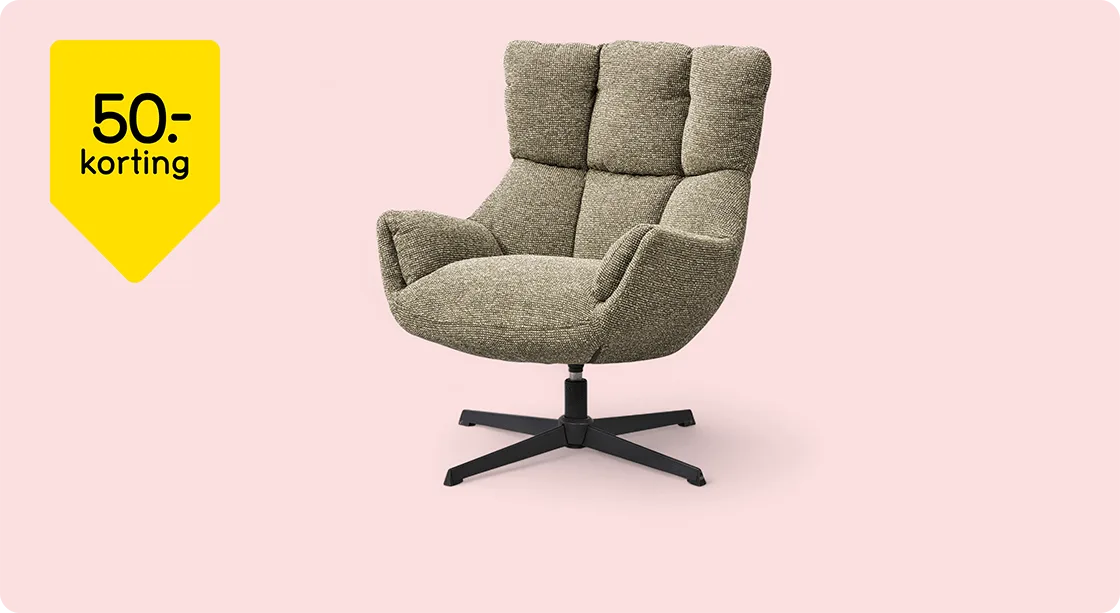 Draaifauteuil Hidde 50,- korting