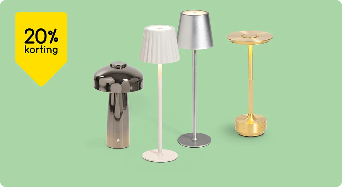 Alle USB en solar tafellampen 20% korting