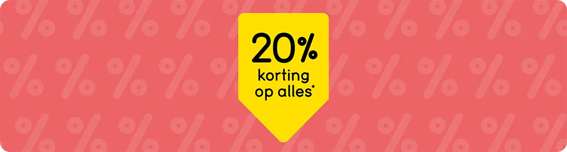 20% kassakorting op alles