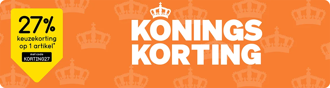 Koningskorting: 27% korting op 1 artikel naar keuze