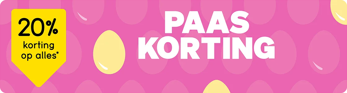 Paaskorting: 20% kassakorting op alles