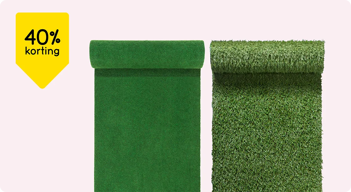 Alle kunstgras 40% korting