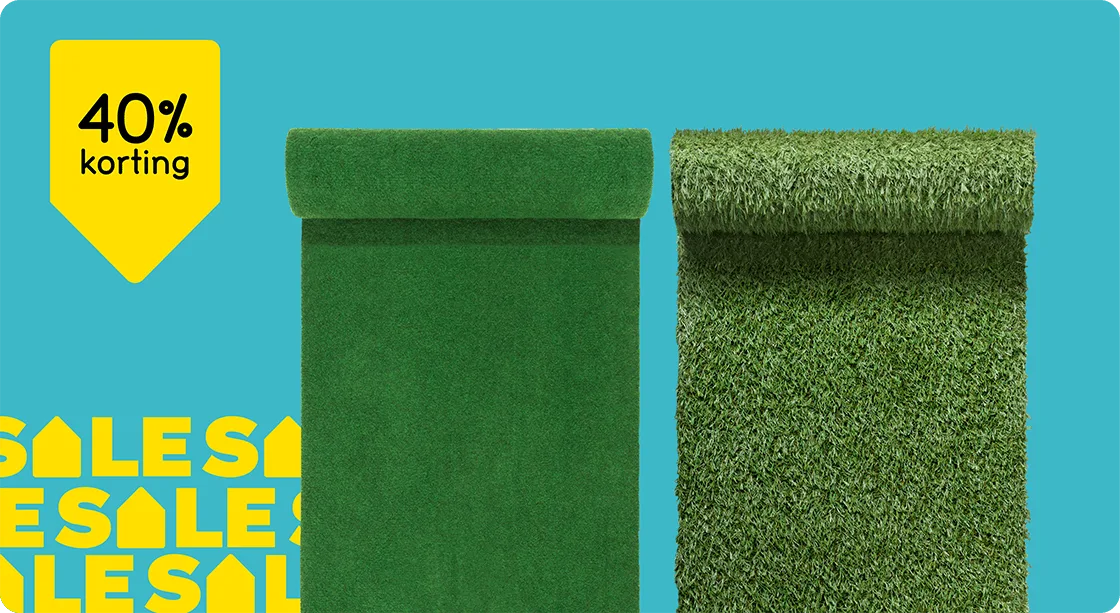 Alle kunstgras 40% korting