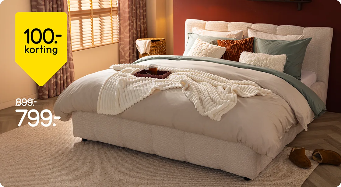 Bed Maudy 100,- korting van/voor
