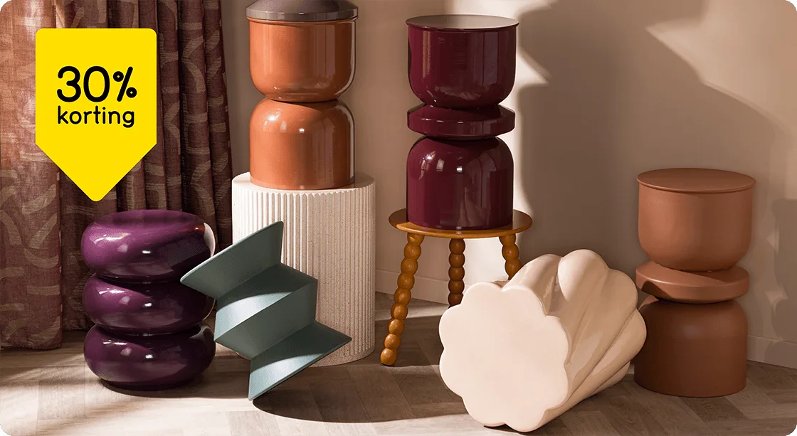 Alle bijzettafels 30% korting