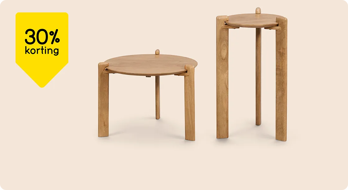 Salontafel en plantentafel Dante 30% korting