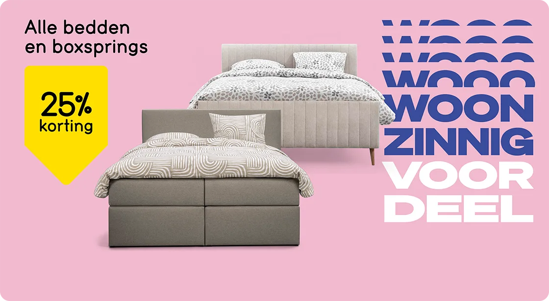 Alles voor je slaapkamer 25% korting vanaf 2 stuks 