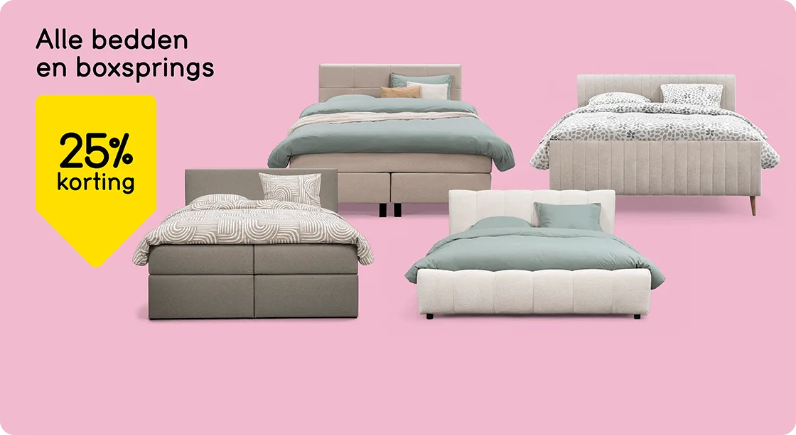 Alles voor je slaapkamer 25% korting vanaf 2 stuks 