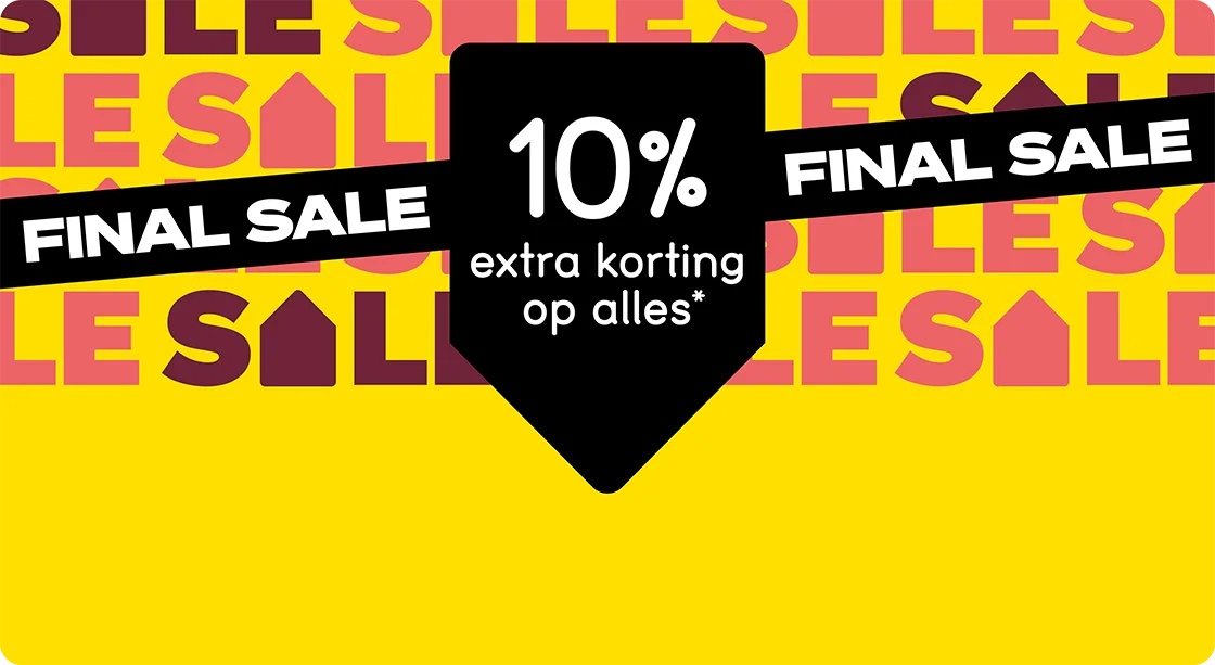 FINAL SALE: 10% extra korting op alles