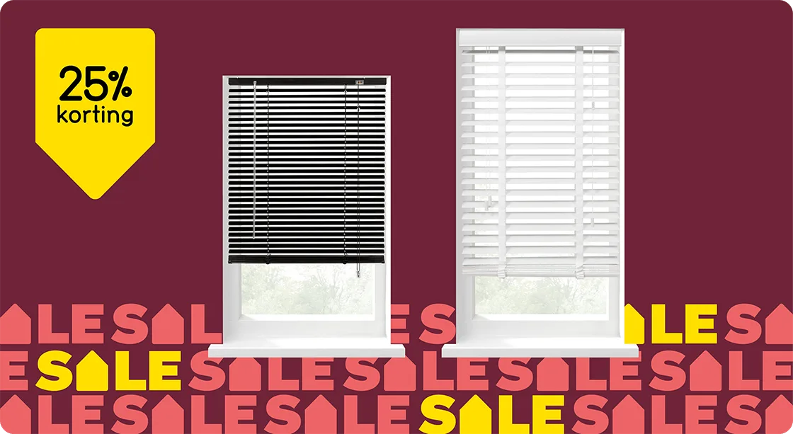 Alle Fenstr kant-en-klaar jaloezieën 25% korting