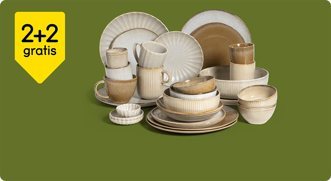 Alle servies 2+2 gratis*