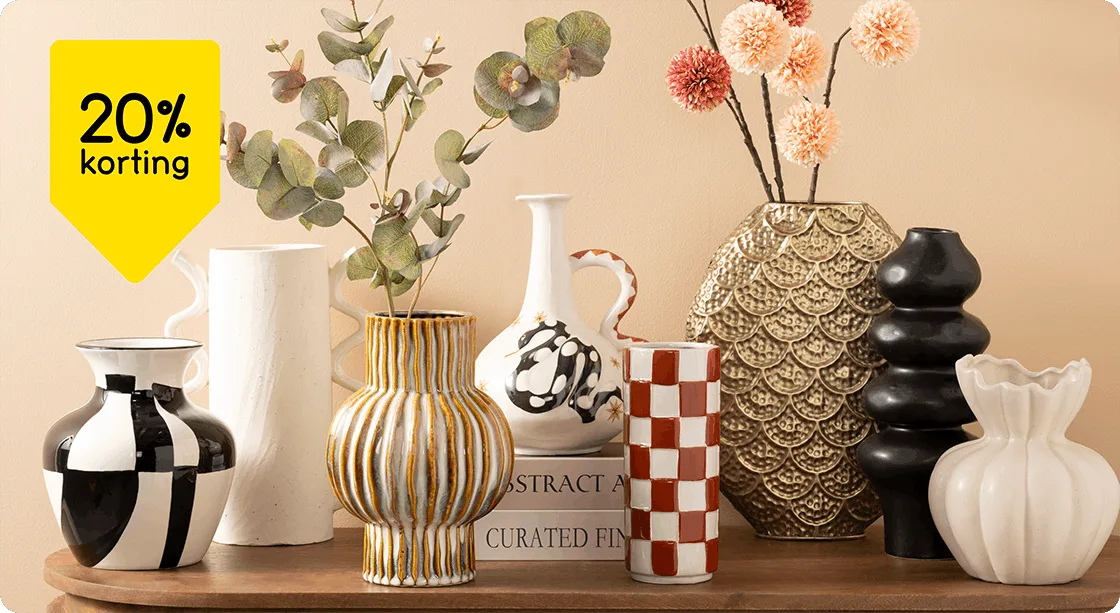 Alle vazen 20% korting