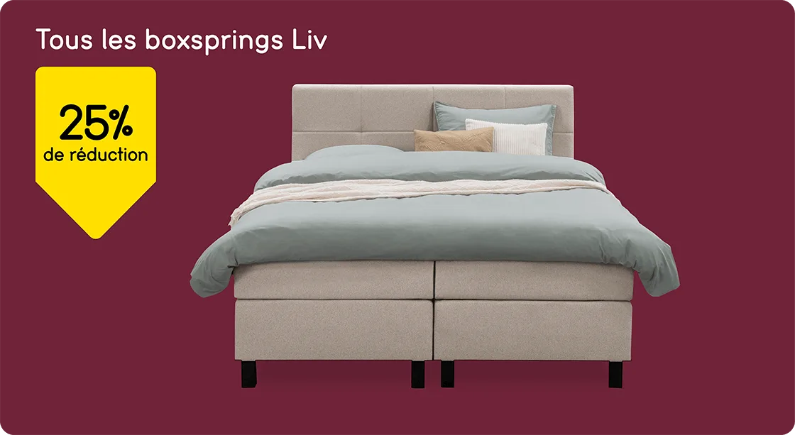 Tous les boxsprings Liv 25% de réduction