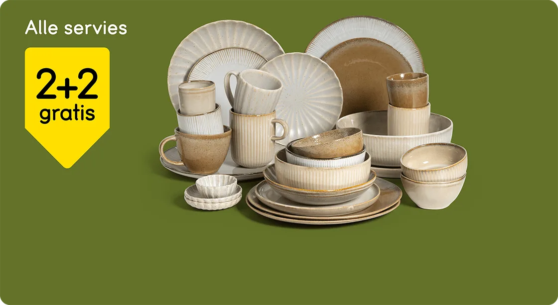 Alle servies 2+2 gratis*