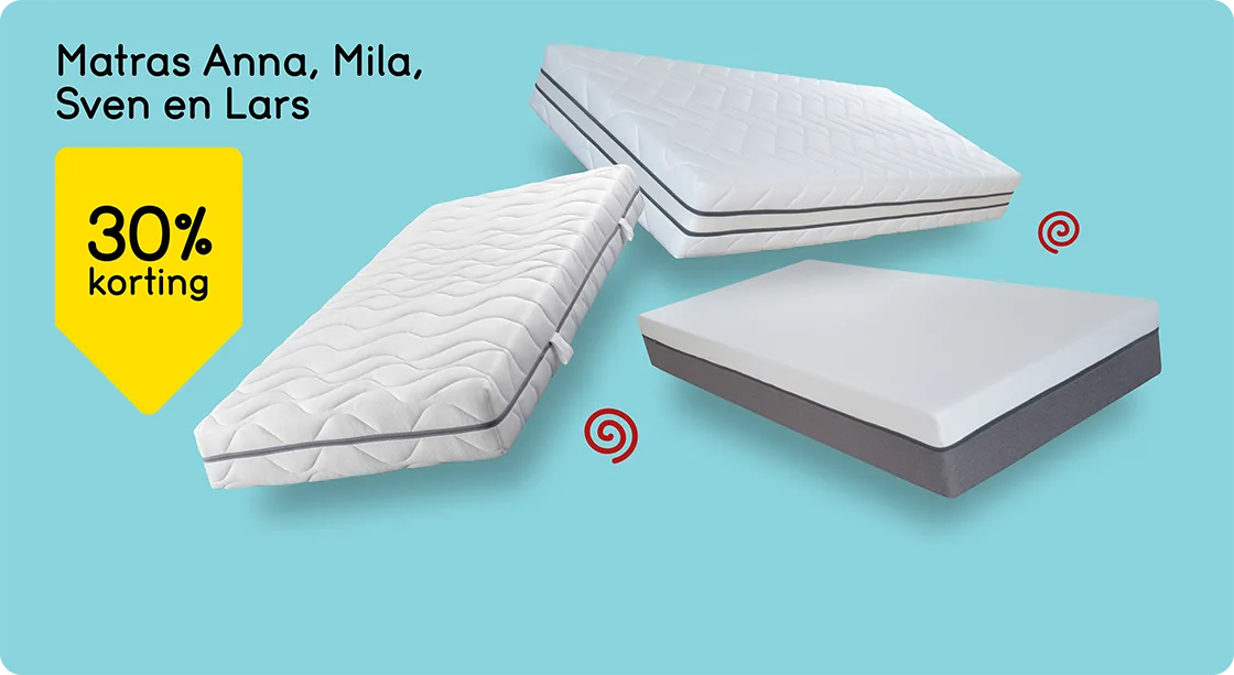 Matras Anna, Mila, Sven en Lars 30% korting