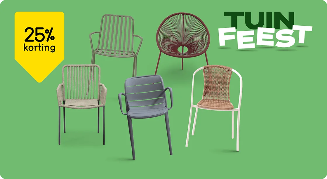 Alle tuinstoelen 25% korting