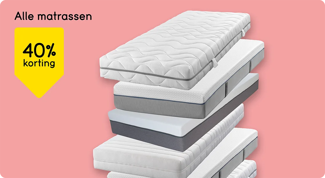 Alle matrassen 40% korting