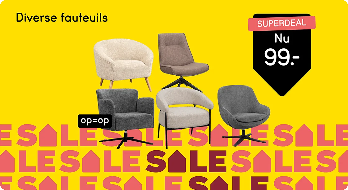 Banner - Super Deals - Diverse fauteuils - NL