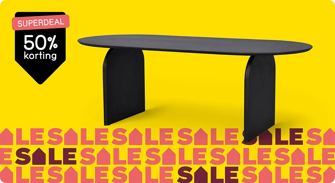 Eetkamertafel Bella 50% korting