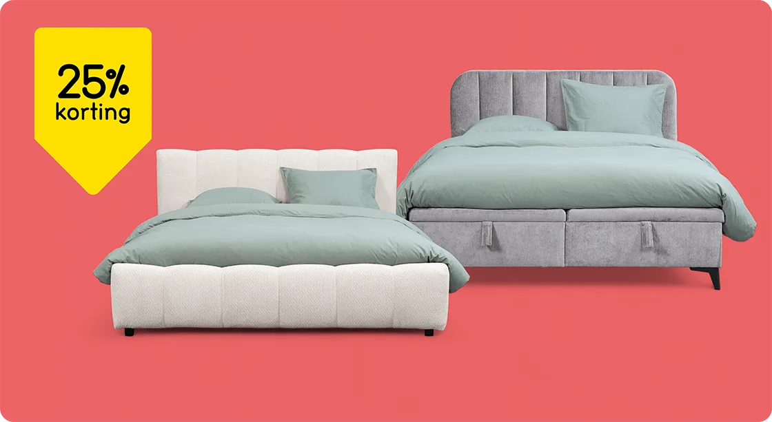 Alle bedden 25% korting