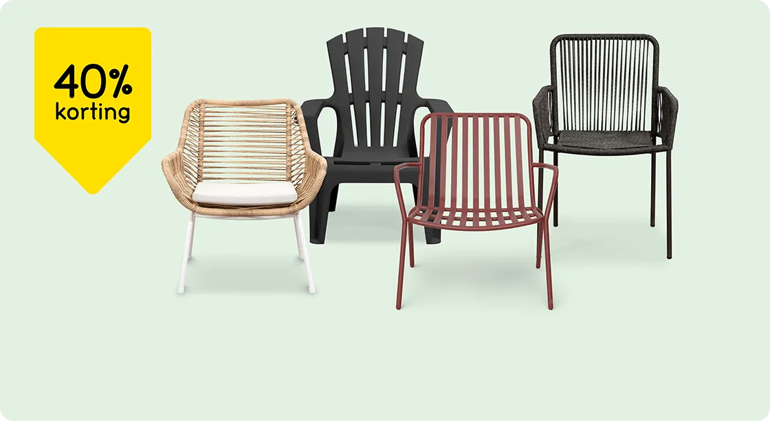 Alle tuinstoelen 40% korting