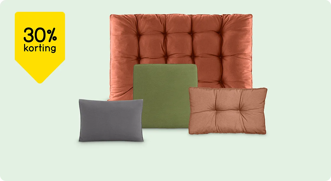 Alle loungekussens 30% korting