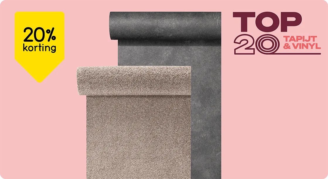 Top 20 vinyl & tapijt 20% korting