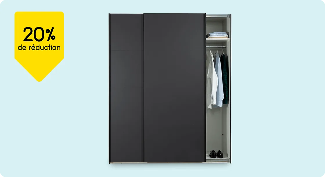 Armoire à portes coulissantes Bergamo 20% de réduction