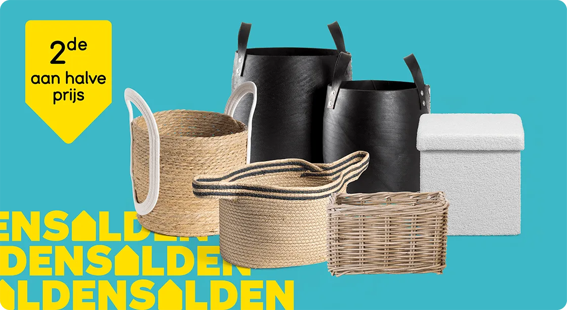 Alle decoratieve opbergers 2e halve prijs