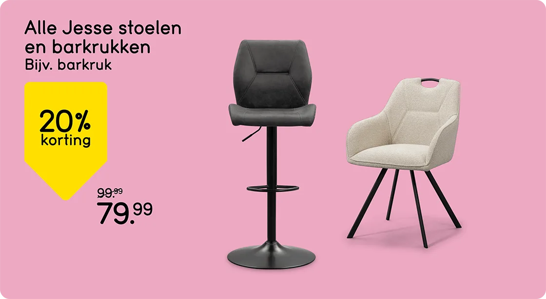 WK49 - Alle Jesse stoelen en barkrukken 20% korting - NL