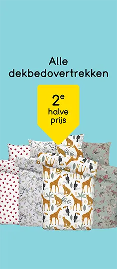 WK42/43 - Alle dekbedovertrekken 2e halve prijs*