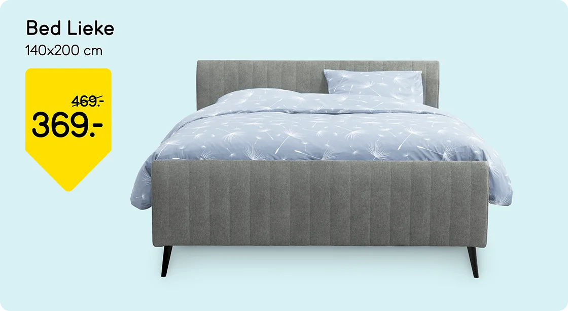 Bed Lieke van 469,- voor 369,-
