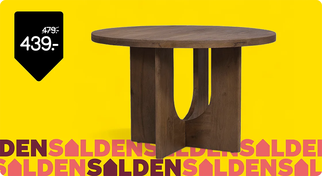 Eetkamertafel Moos van 479,- voor 439,-