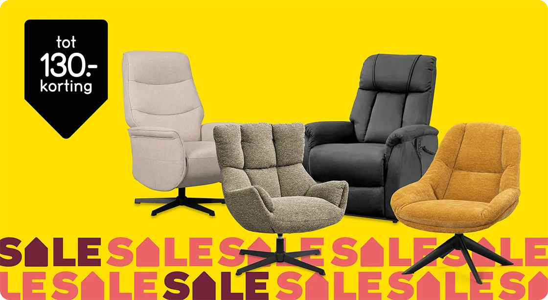 Tot 130,- korting op geselecteerde fauteuils