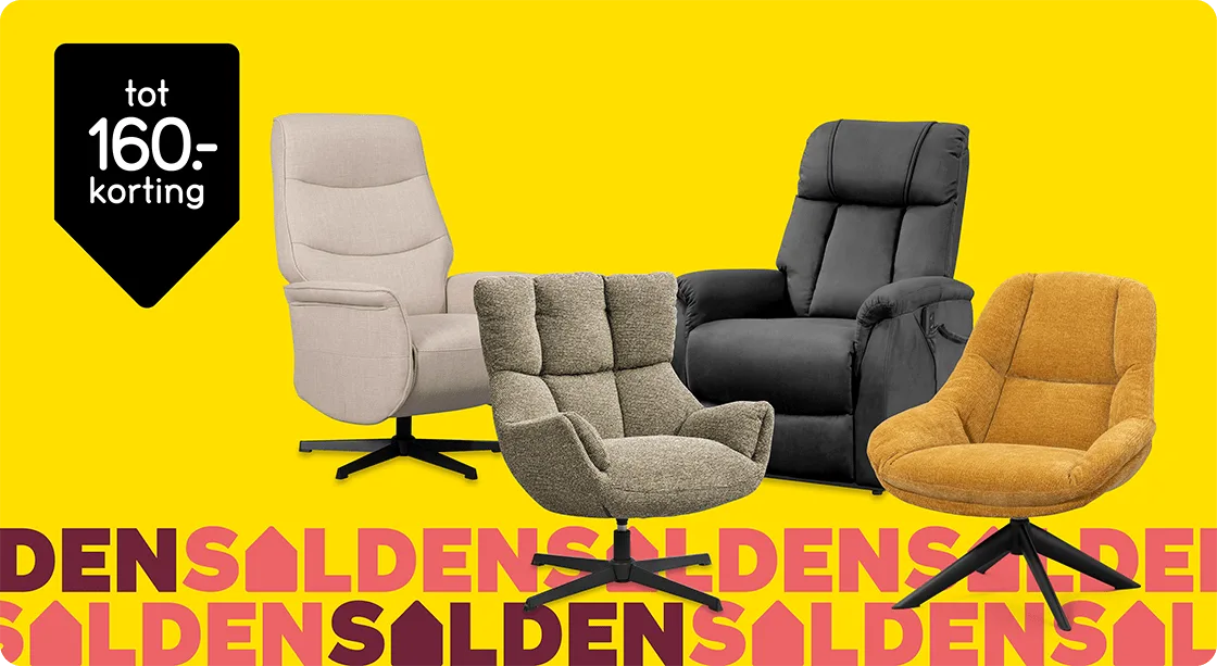 Tot 160,- korting op geselecteerde fauteuils