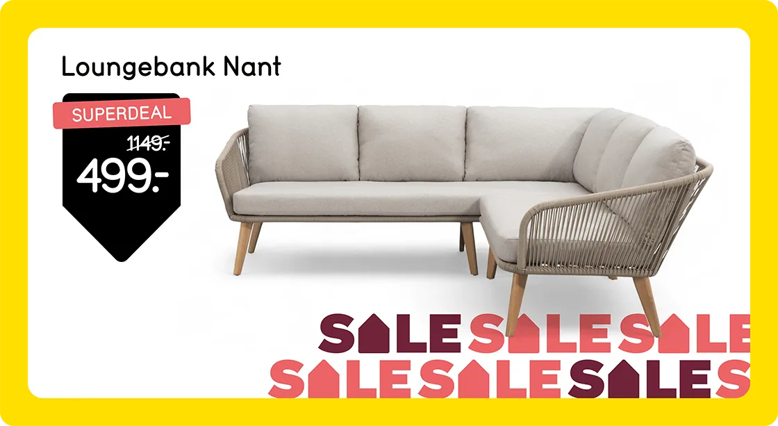 Superdeal! Hoekbank Nant voor 499.-